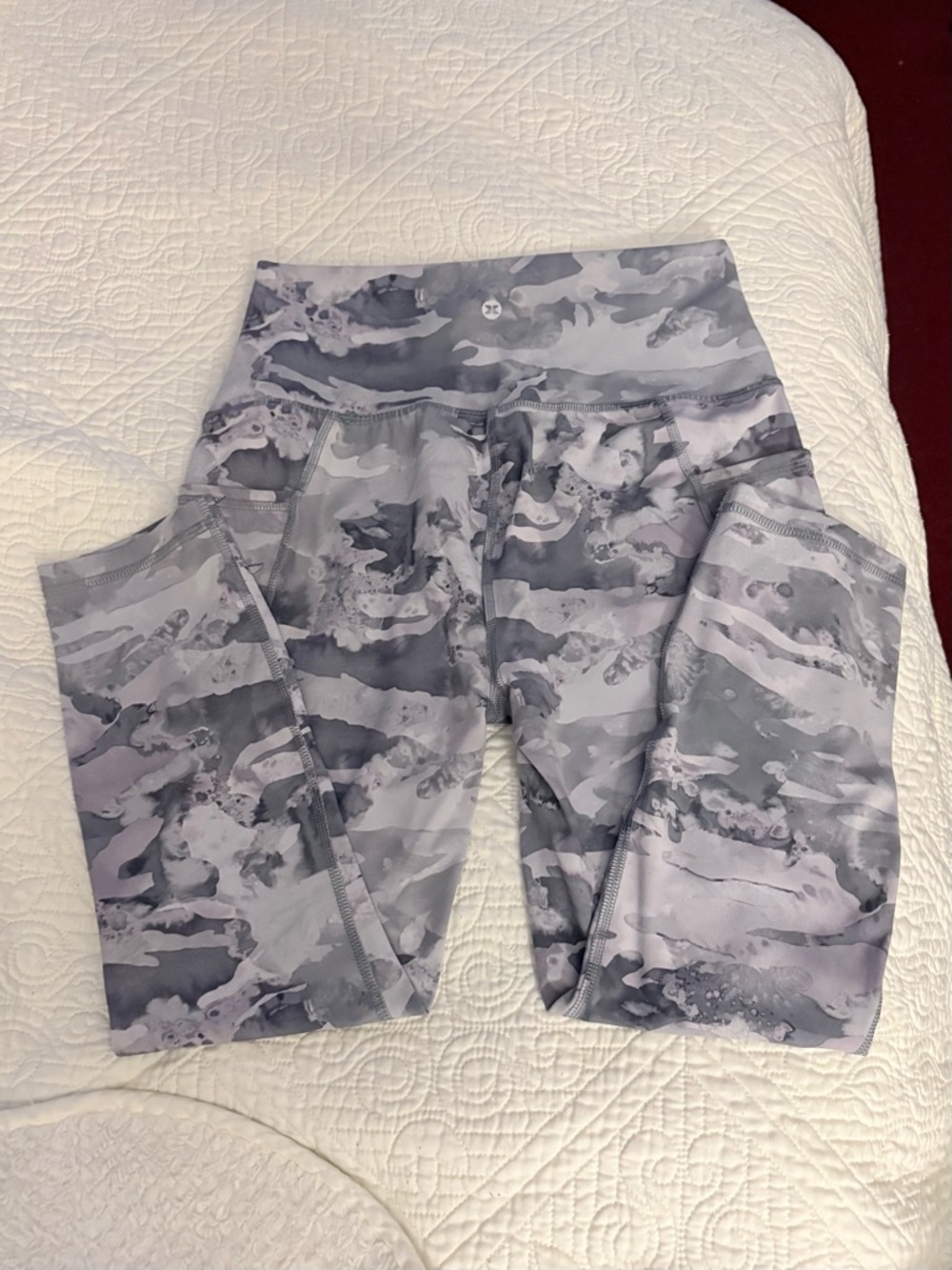 RBX Grey Marble Camo High-Waist Leggings